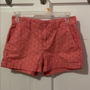 Gap pink eyelet city shorts size:00